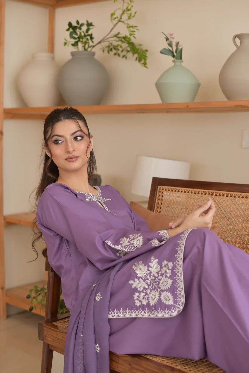 Roohi embrioded 3 pc